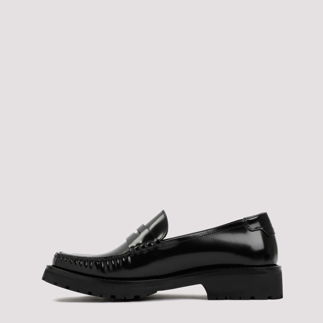 Saint Laurent Black Leather Loafers