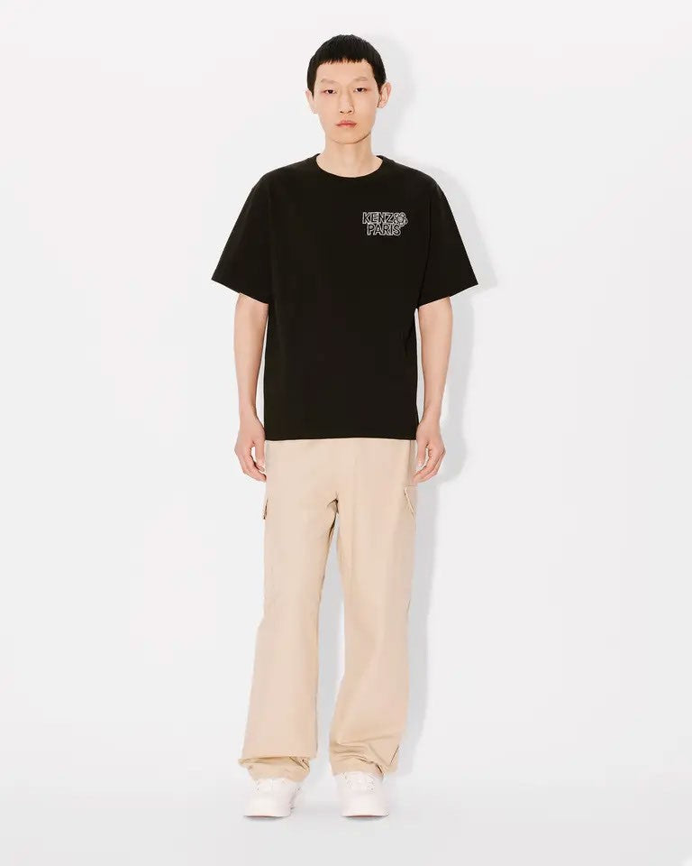 Kenzo Relaxed Fit Beige Cargo Workwear Pants
