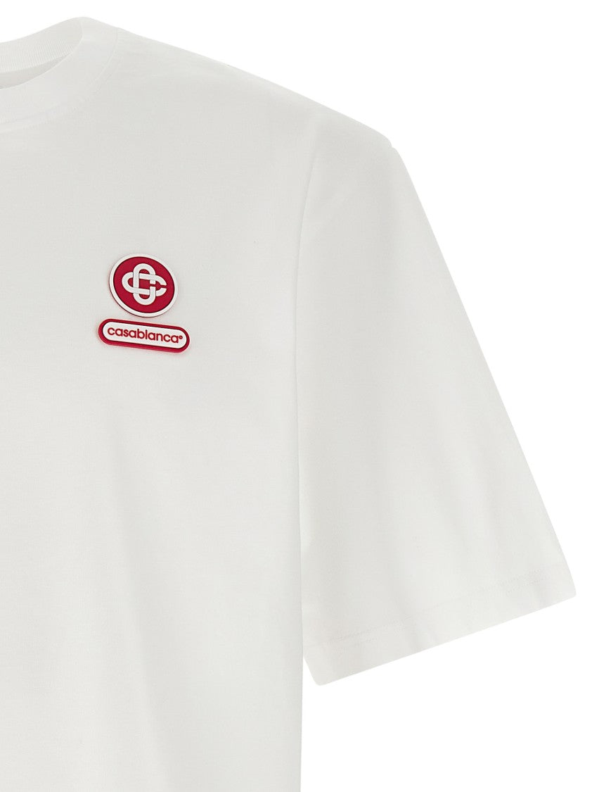 Casablanca White Silicon Patch T-Shirt