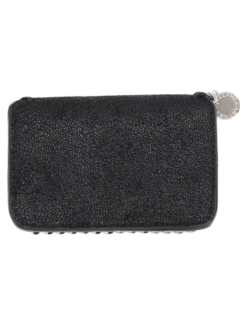 Stella Mccartney Falabella Pebbled Texture Silver Chain Wallet