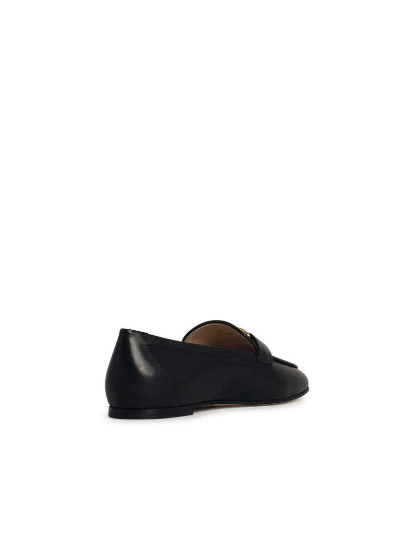 Tod's Black Leather Loafers