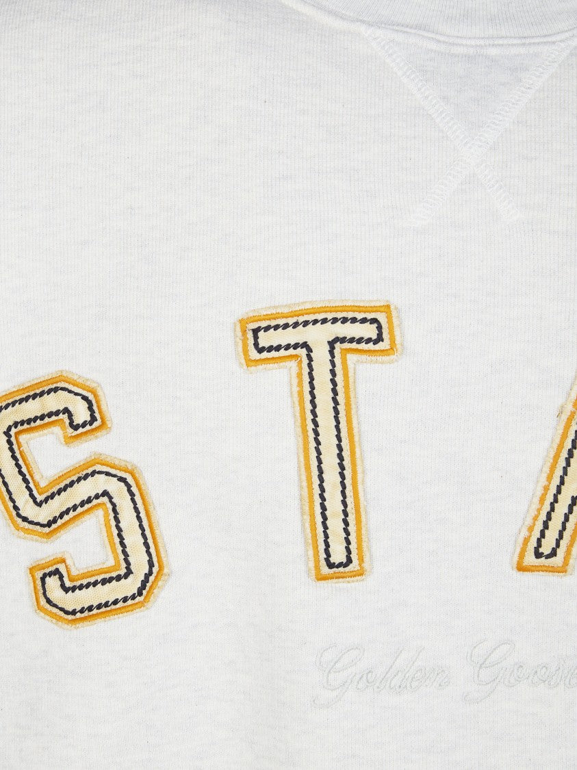 Golden Goose Grey Relaxed-Fit Embroidered Sweatshirt