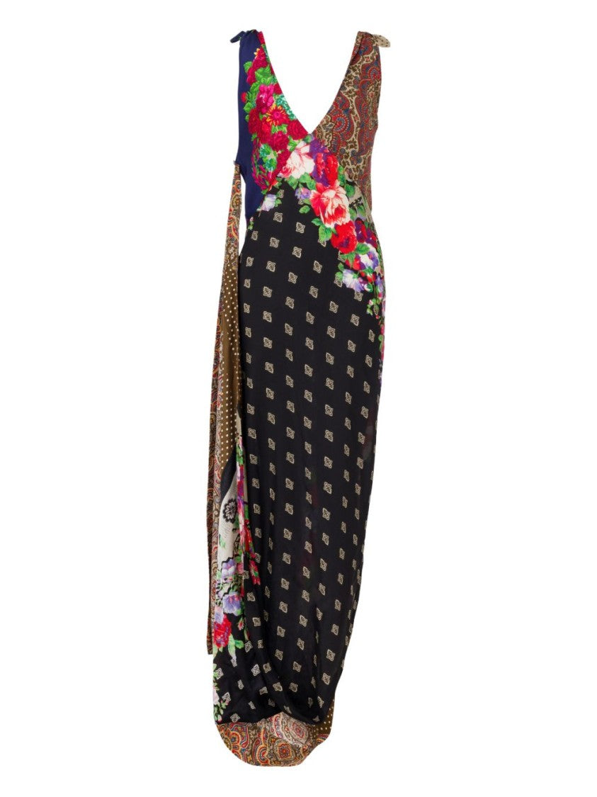 Moschino Multicolour Silk And Nylon Slip Dress