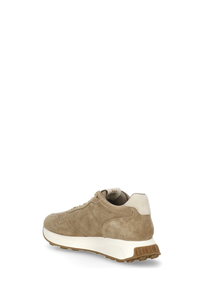 Hogan Brown Suede Low-Top Sneakers