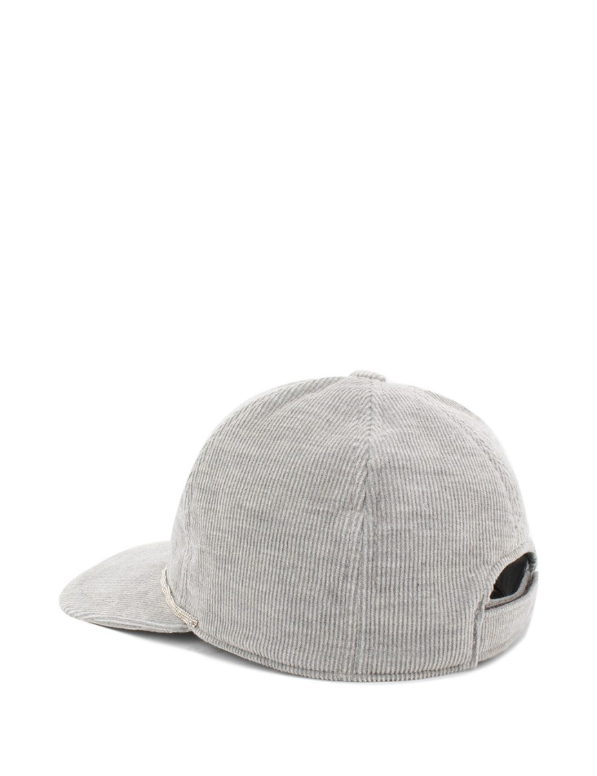 Le Tricot Perugia Rib Knit Grey Cap