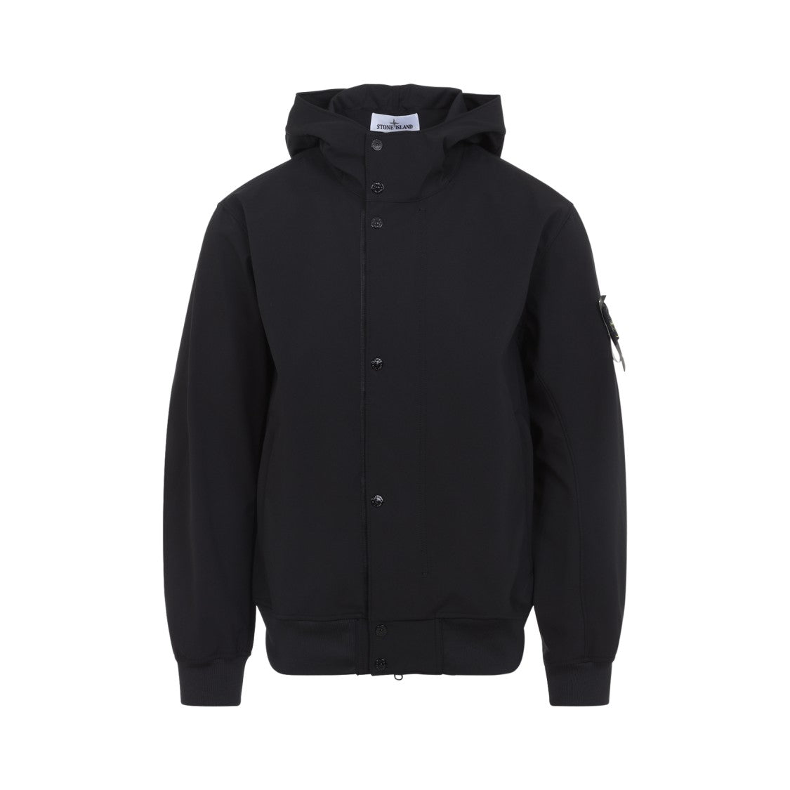 Stone Island Contemporary Hooded Coat With Functional Zippered Pocket