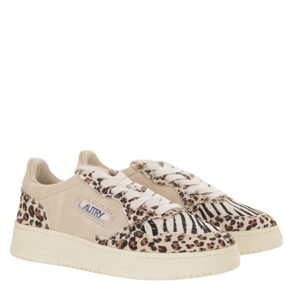Autry Animal Print Sneakers With Textured Fur Finish