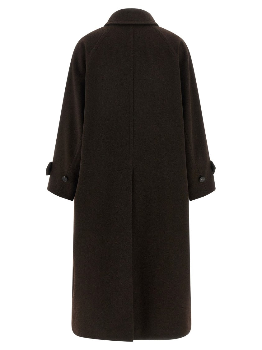 Alberto Biani Comfort Fit Long Virgin Wool Coat