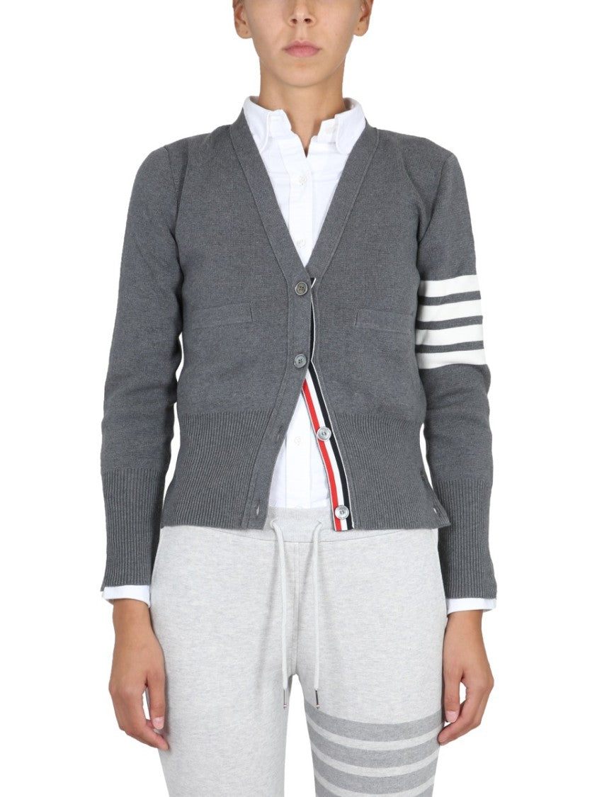 Thom Browne Cardigan Con Scollo A V