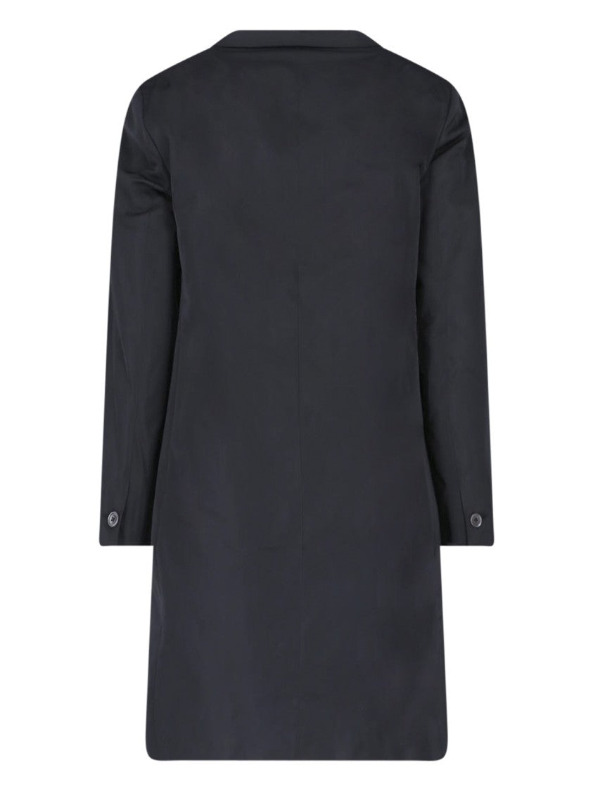 Jil Sander Technical Fabric Black Jacket With Classic Notch Lapels