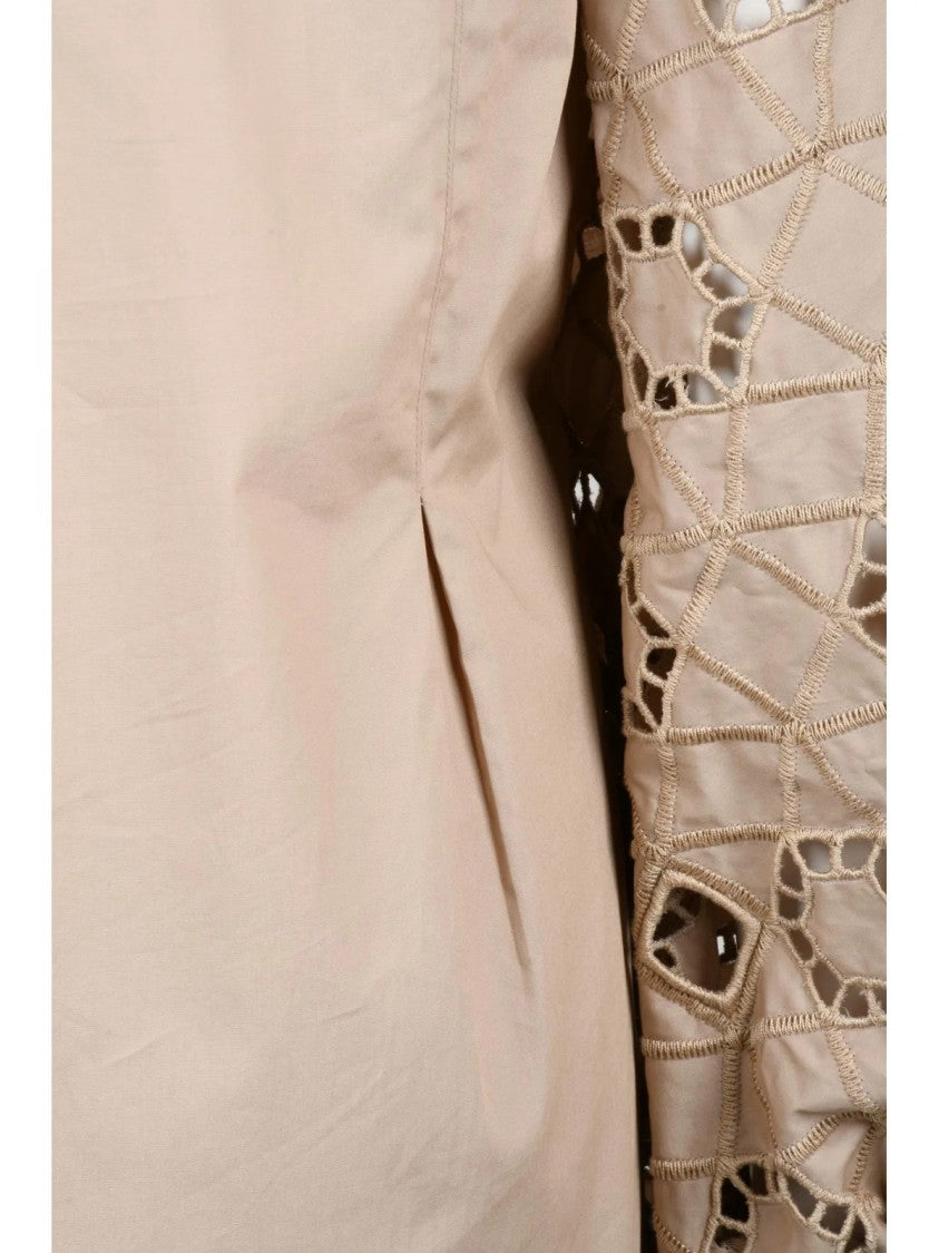 Dondup Cotton Tunic Dress - Beige