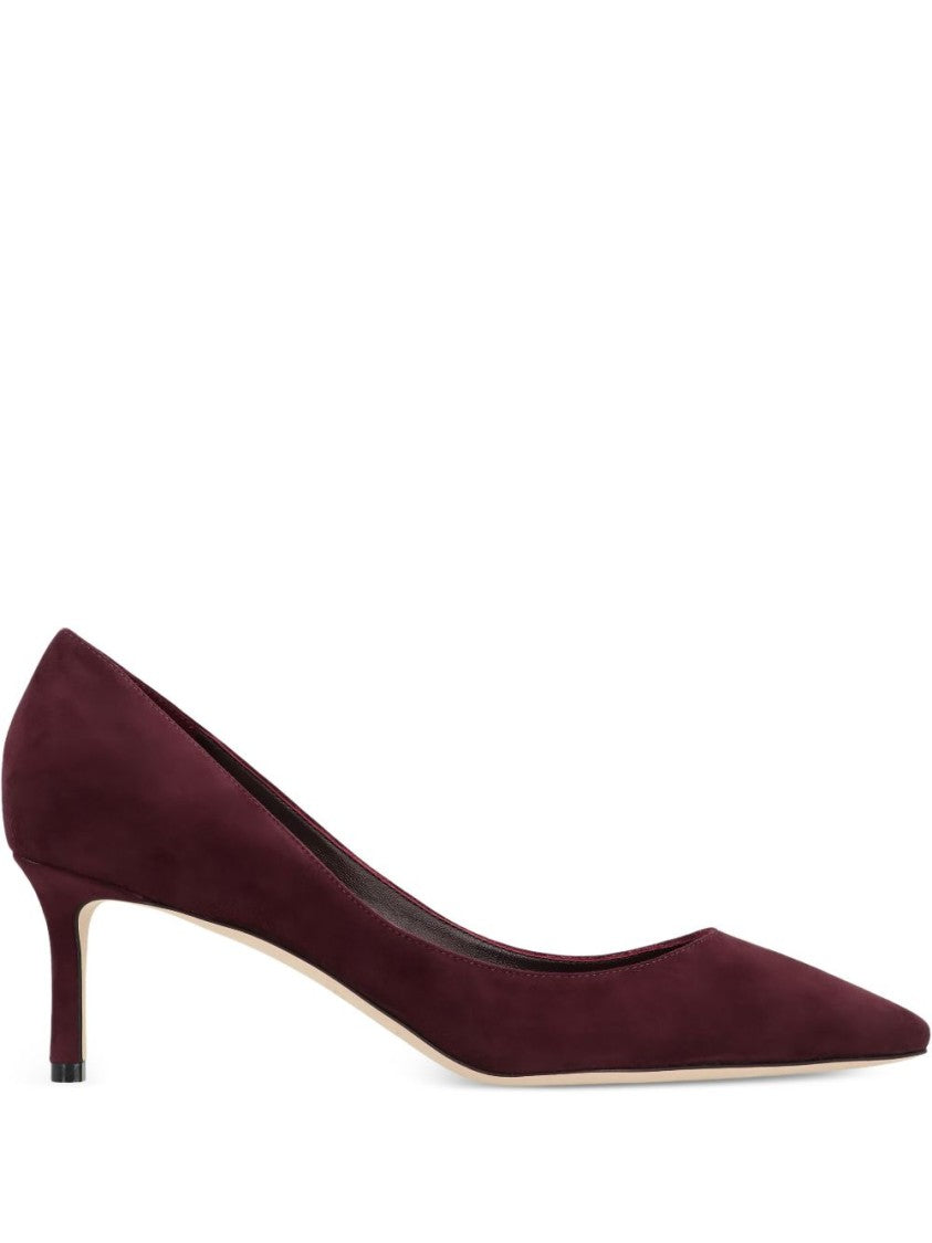 Jimmy Choo Pointed Toe High Heel Pumps In Deep Burgundy