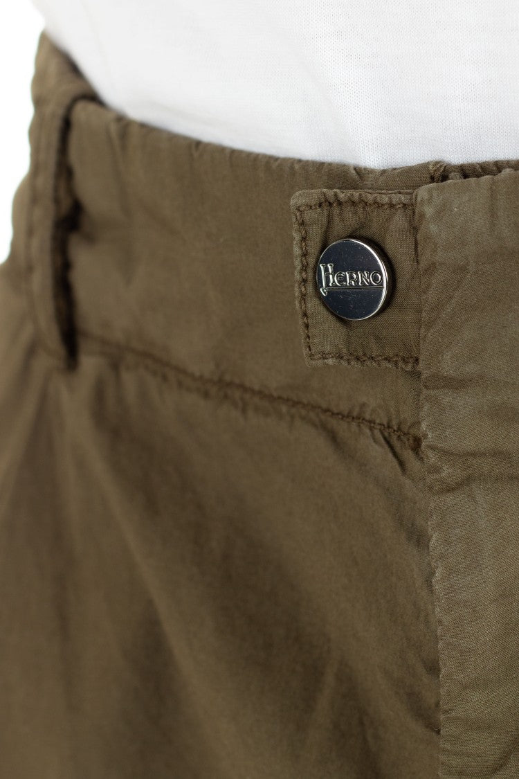 Herno Cotton Poplin Cargo Trousers