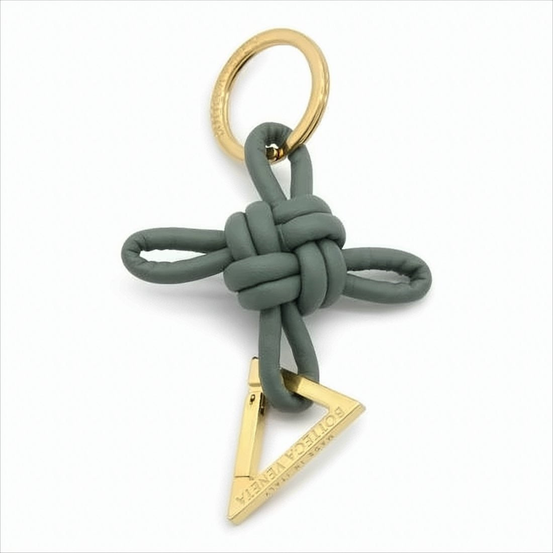 Bottega Veneta Knotted Lambskin Leather Keyring