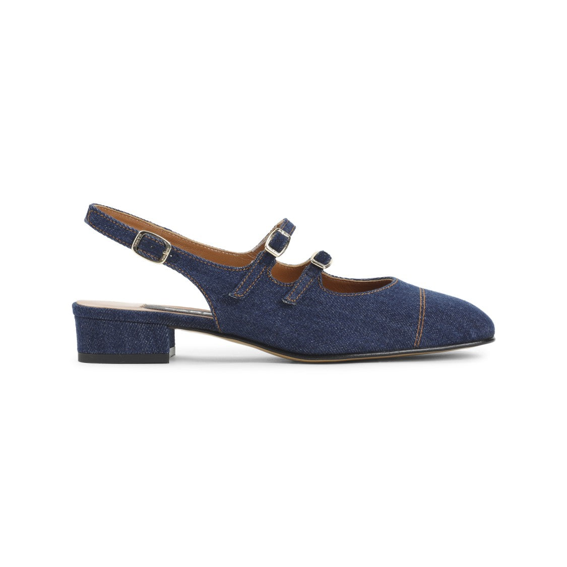 Carel Paris Peche25 Blue 2.5Cm Heel Pumps