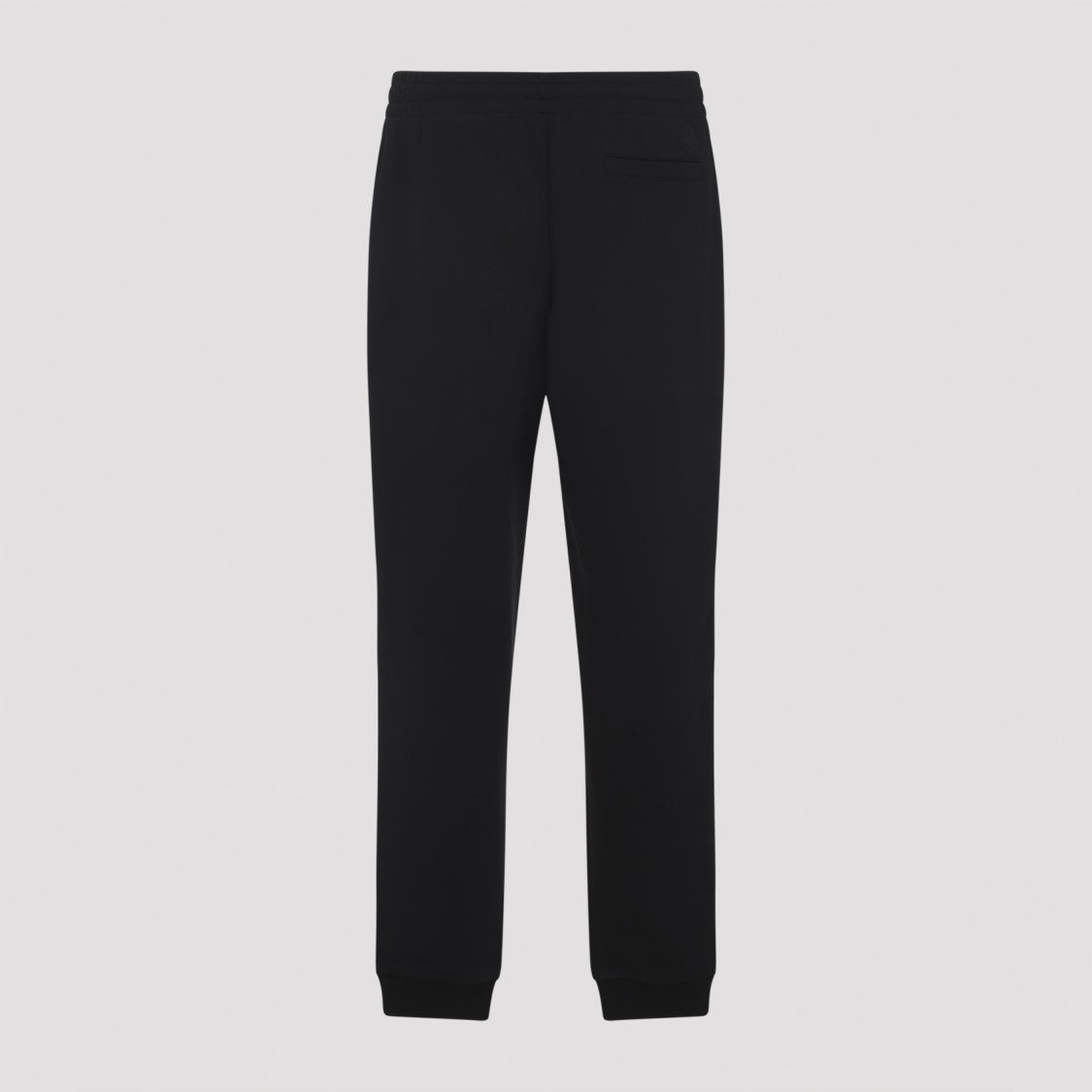 Moncler Black Cotton Track Pants With Elastic Waist