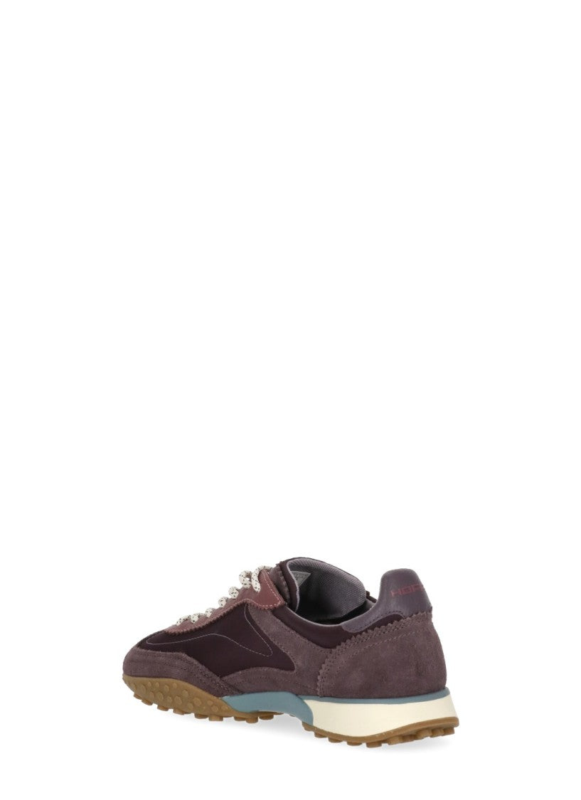Hoff Purple Multi-Shade Suede-Fabric Sneakers