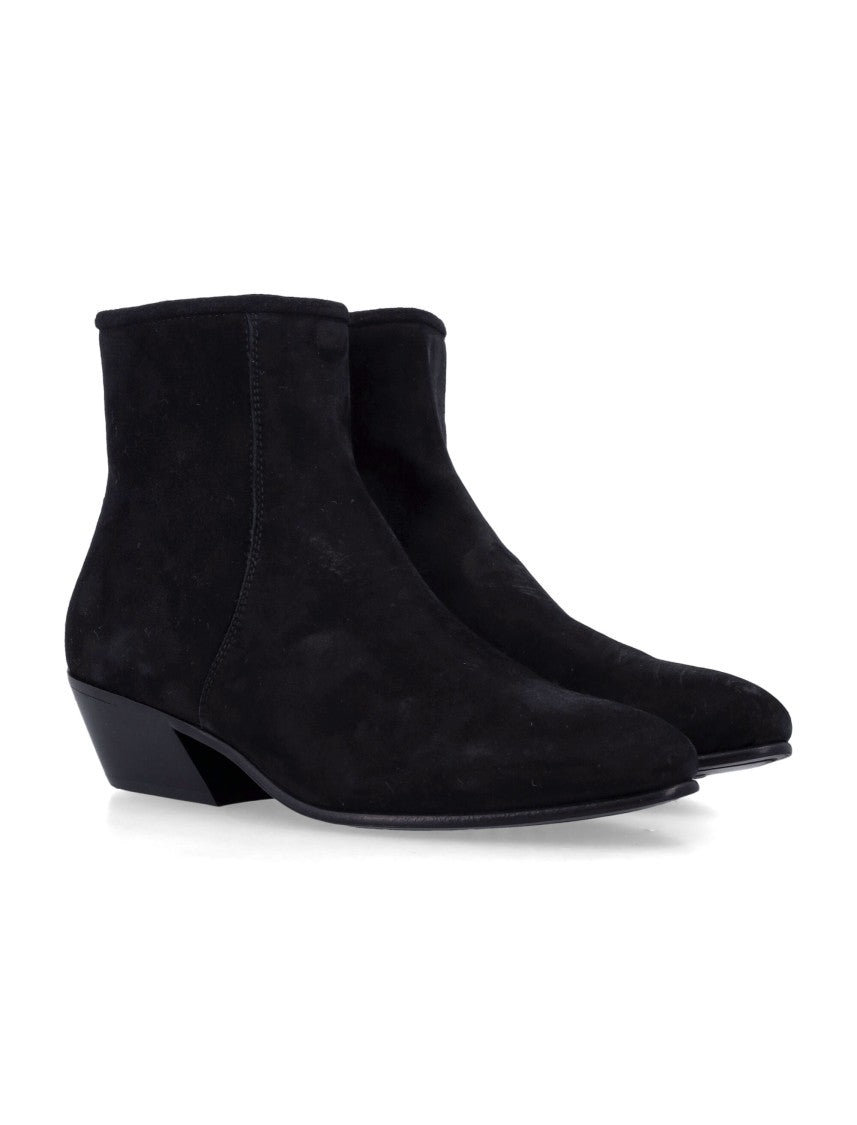 Pedro Garcia Halana Pointed-Toe Block Heel Ankle Boots