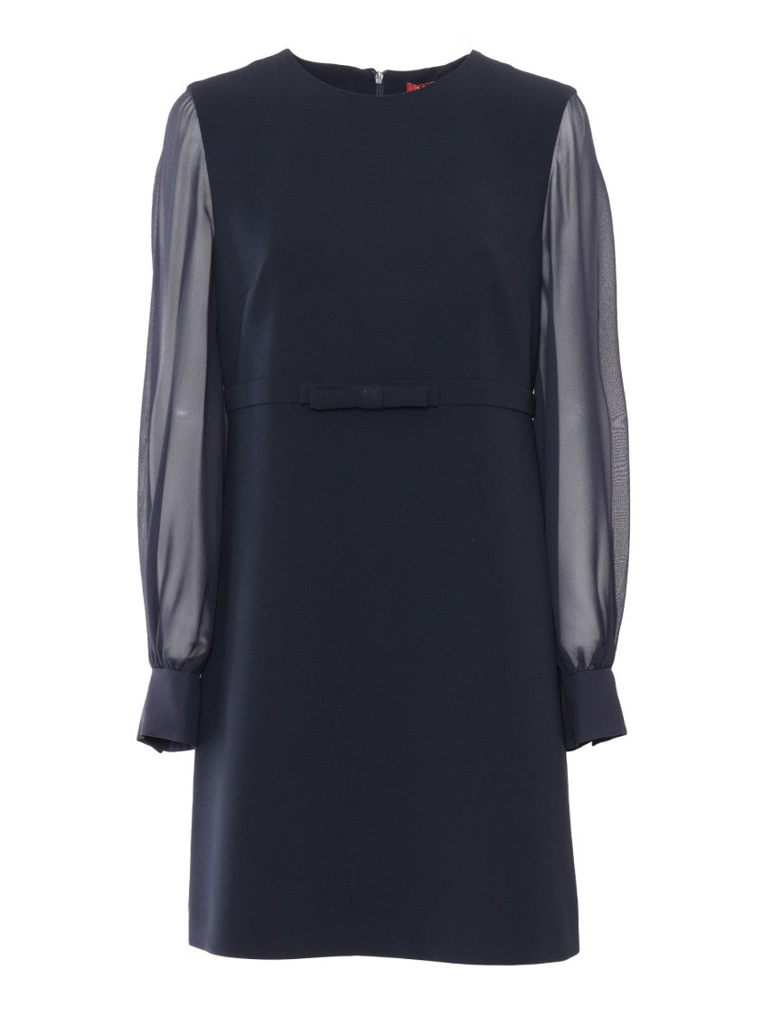 Max Mara Ritmo Midi Dress With Sheer Sleeves