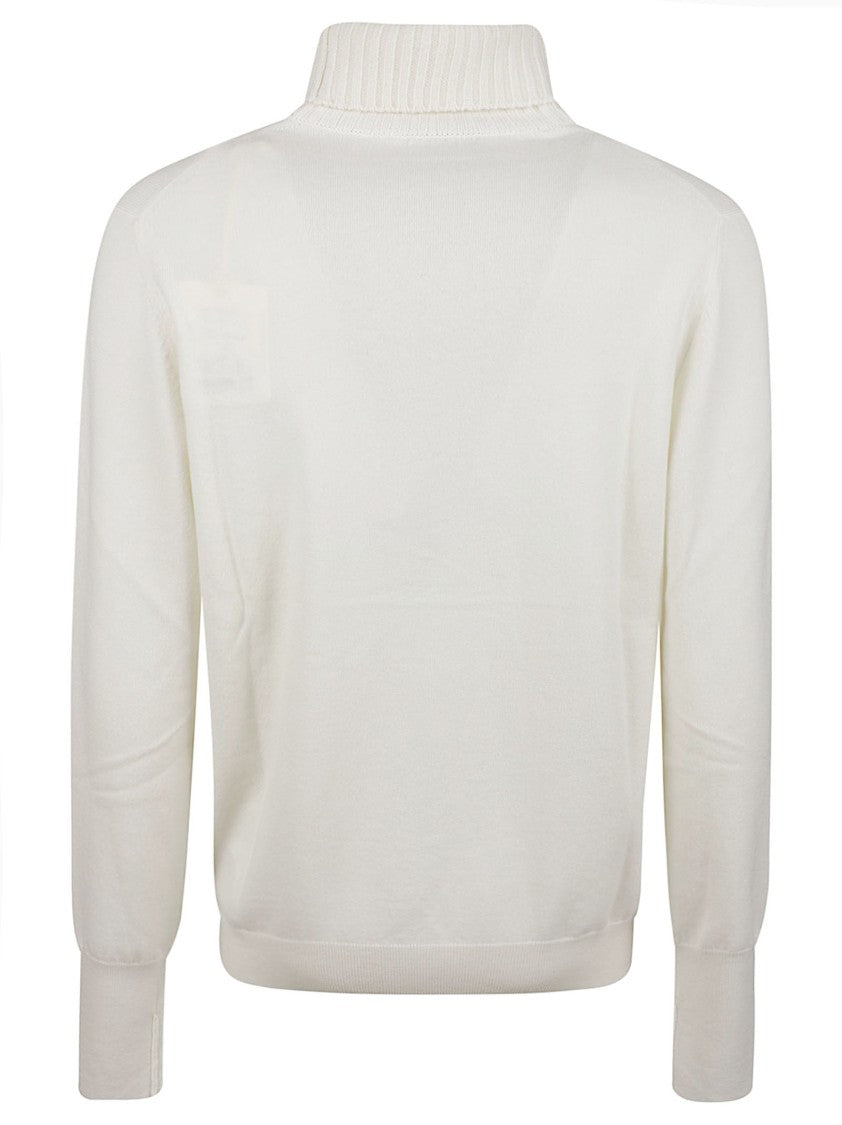 Ballantyne Plain Stitch Cashmere Turtleneck Sweater