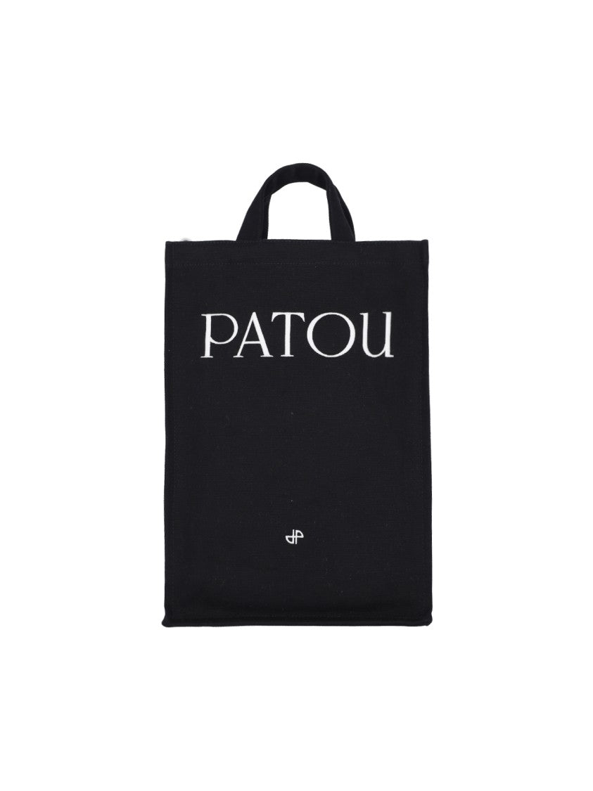 Patou Vertical Logo Tote Bag – Black