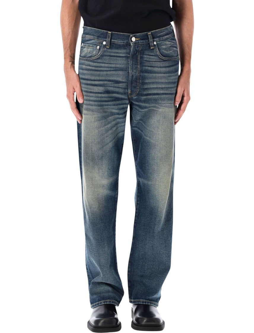 Haikure Faded Blue Five-Pocket Denim Jeans