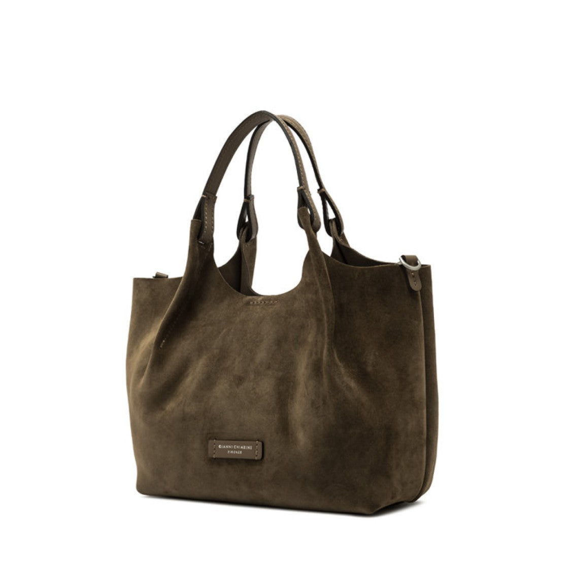 Gianni Chiarini Taupe Dua Suede Bag