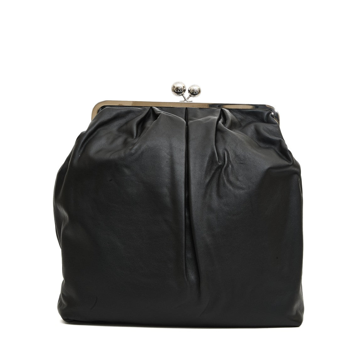 Max Mara Black Leather Large Pastry Backpack