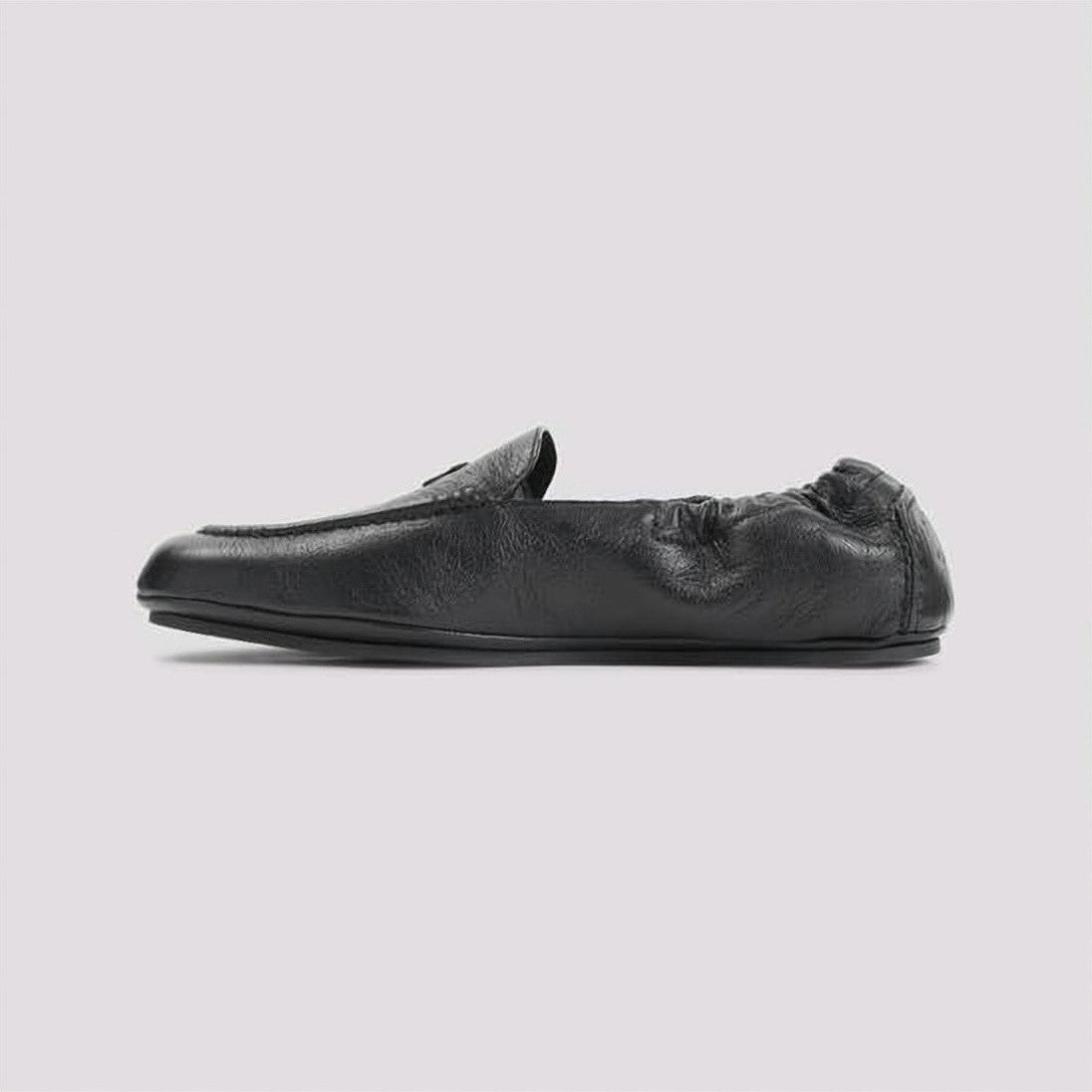 Celine Goat Leather Loafers With Rounded Toe And Elasticized Back