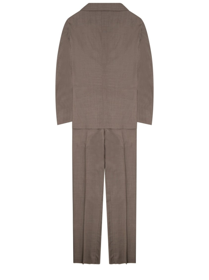 Tagliatore Brown Vesuvio Virgin Wool Suit