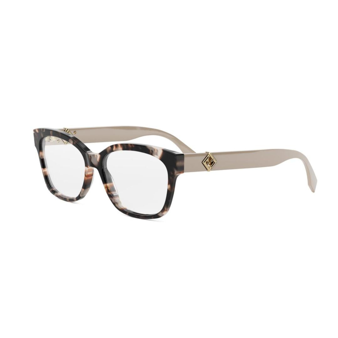 Fendi Fe50124i Bold Tortoiseshell Square Frame Sunglasses