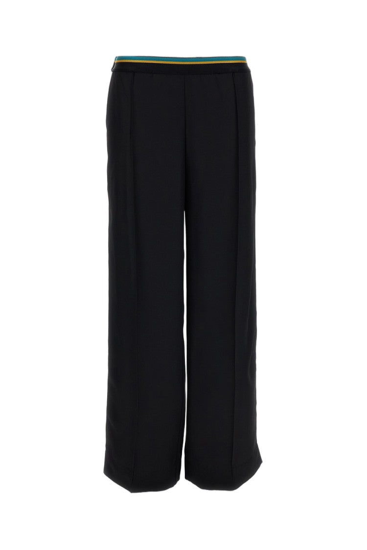 Plan C Black Sable Straight-Leg Pants