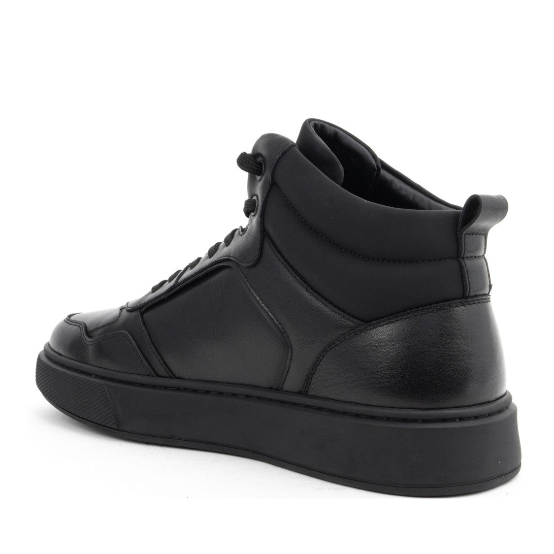 La Conte Paris Black Sleek Fur-Lined Leather Ankle Boots