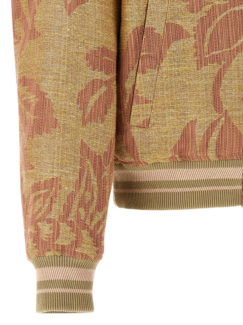 Etro Jacquard Linen Bomber Jacket
