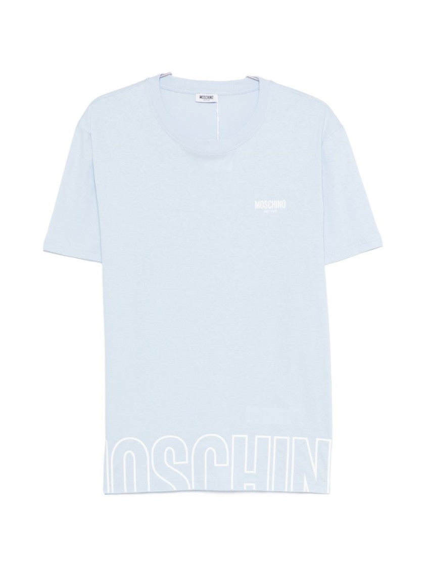Moschino Light Blue Crew Neck T-Shirt