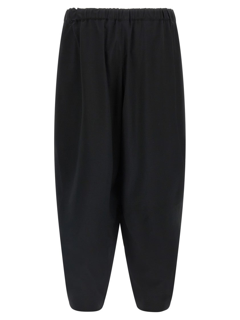 Comme Des Garçons Light Wool Trousers With Egg-Shaped Silhouette