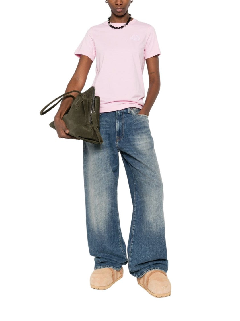 Moschino Pink Silk And Nylon Sleeveless Top