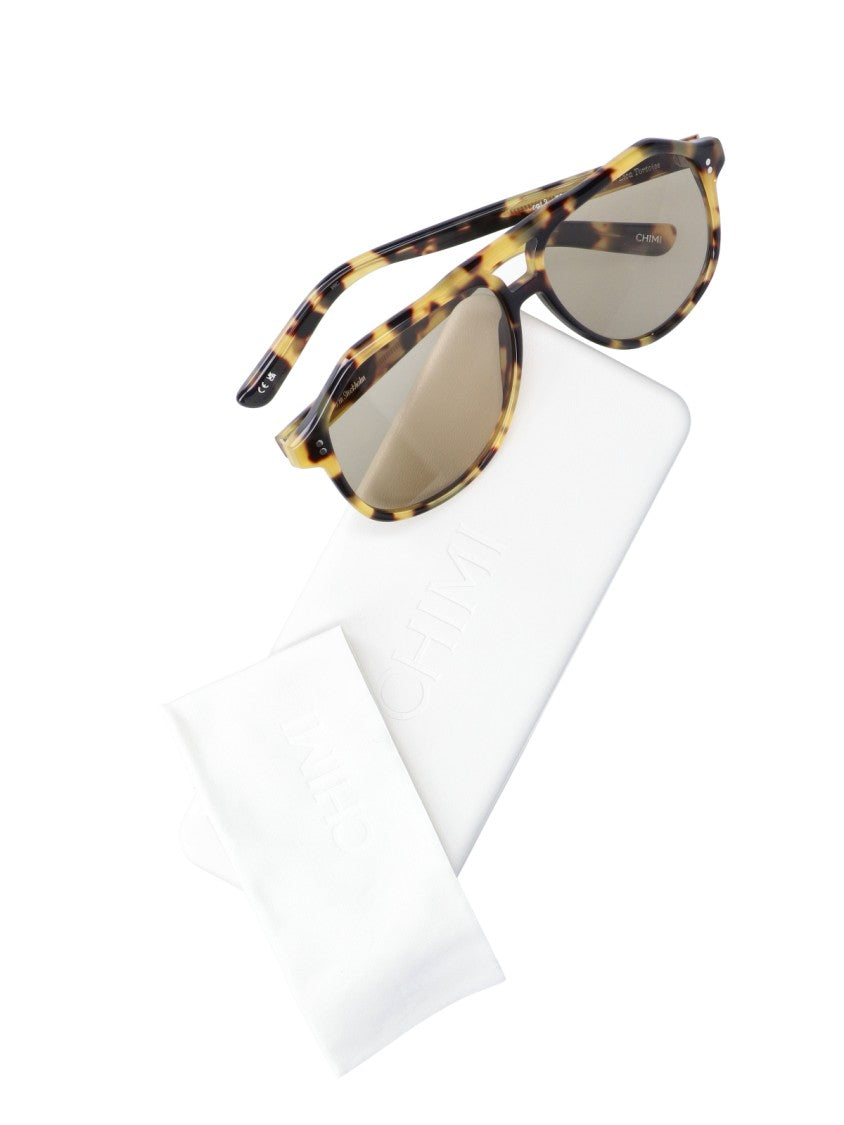 Chimi Brown Sally Tortoiseshell Drop-Shaped Sunglasses