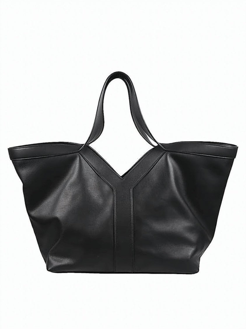 Saint Laurent Structured Calf Leather Y Tote Bag