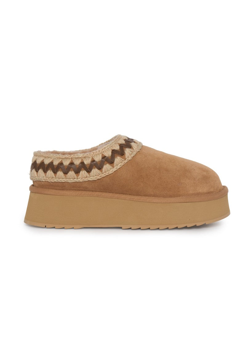 Mou Hand-Crochet Sheepskin Sandals