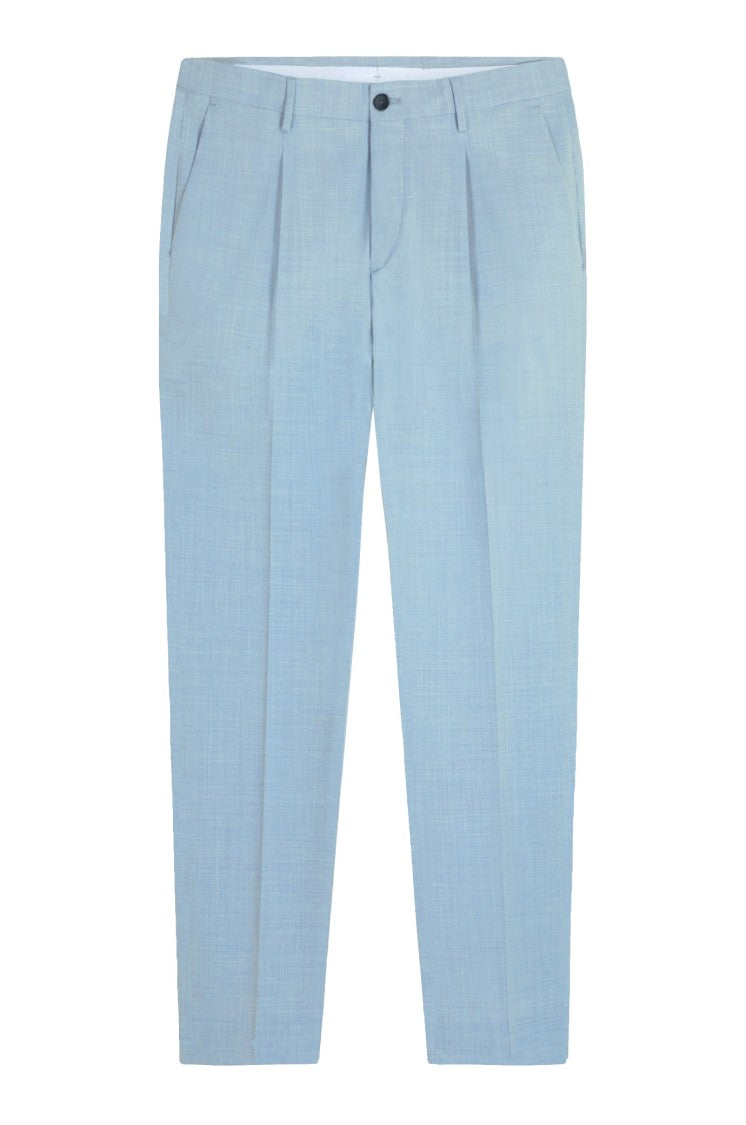 Gazzarrini X Michele Franzese Clear Blue Tailored Trousers With Front Pleats