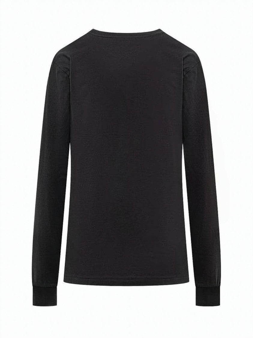 Marni Long-Sleeve Graphic Tee With Crew Neckline And Ribbed Cuffs