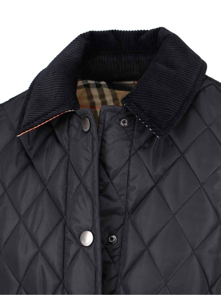 Burberry Black Diamond Quilted Classic Collar Jacket