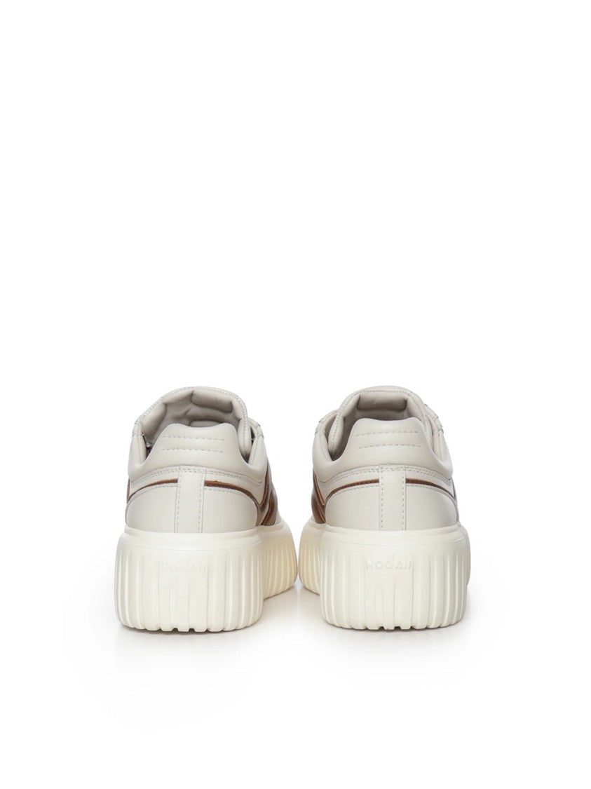 Hogan Off-White Leather Chunky-Sole Sneakers