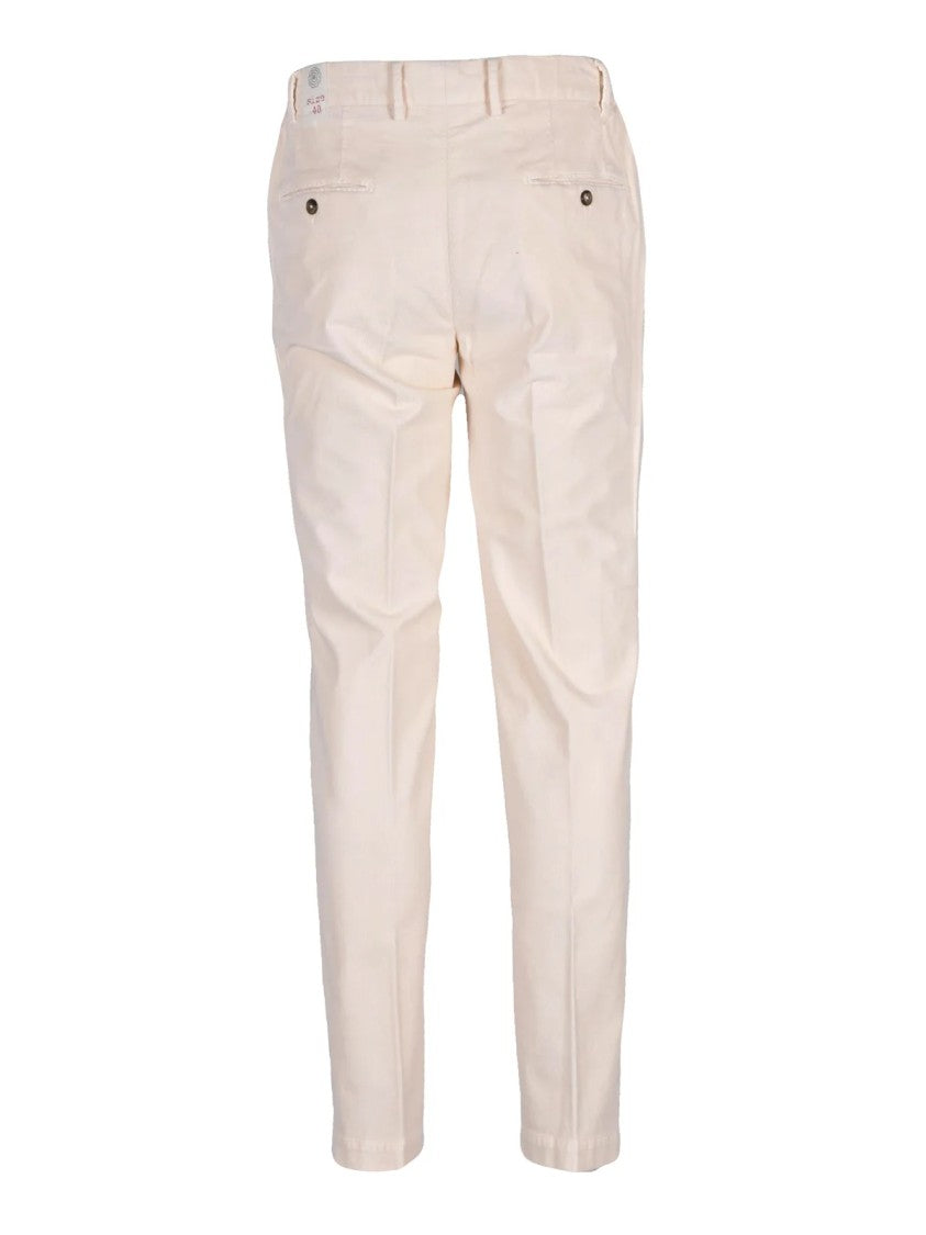L.B.M. 1911 White Stretch Cotton-Blend Chino Pants