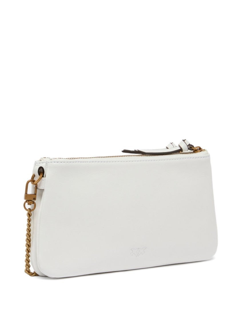 Pinko White Love Birds Shoulder Bag