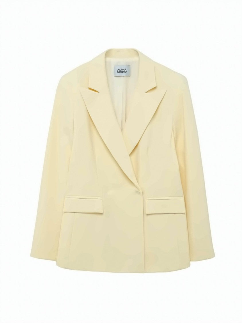 Alpha Studio Cadì Concealed Button Double-Breasted Blazer