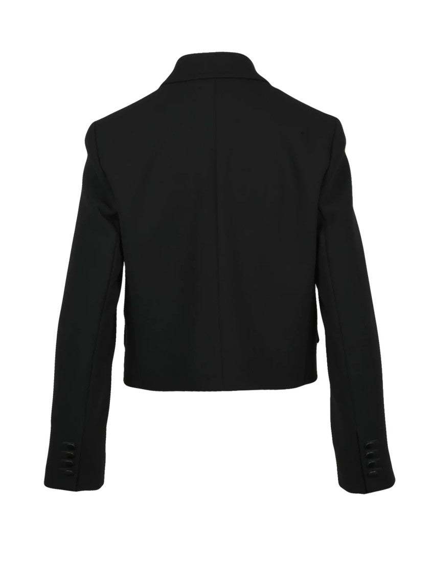 Max Mara Black Triacetate Double-Breasted Blazer