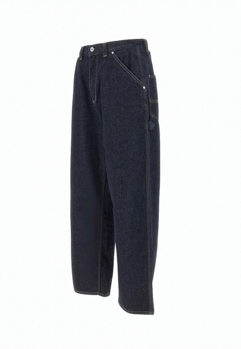 Carhartt Wip Relaxed Wide-Leg Denim Pants With Utility Pockets