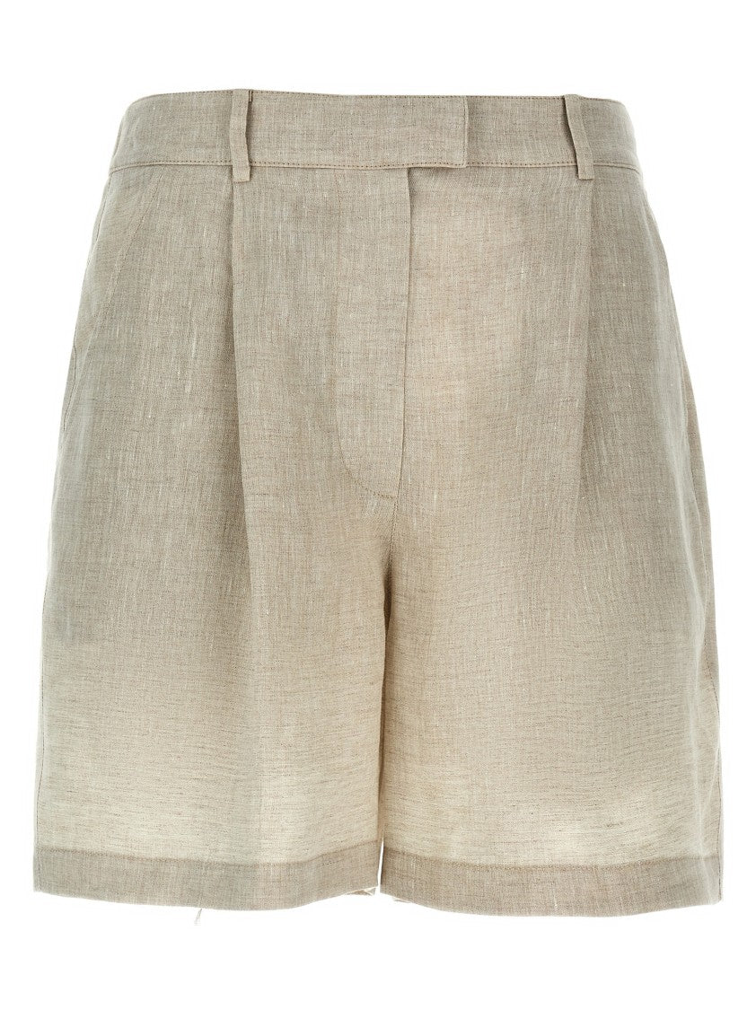 Brunello Cucinelli Tailored Linen Shorts With Hook
